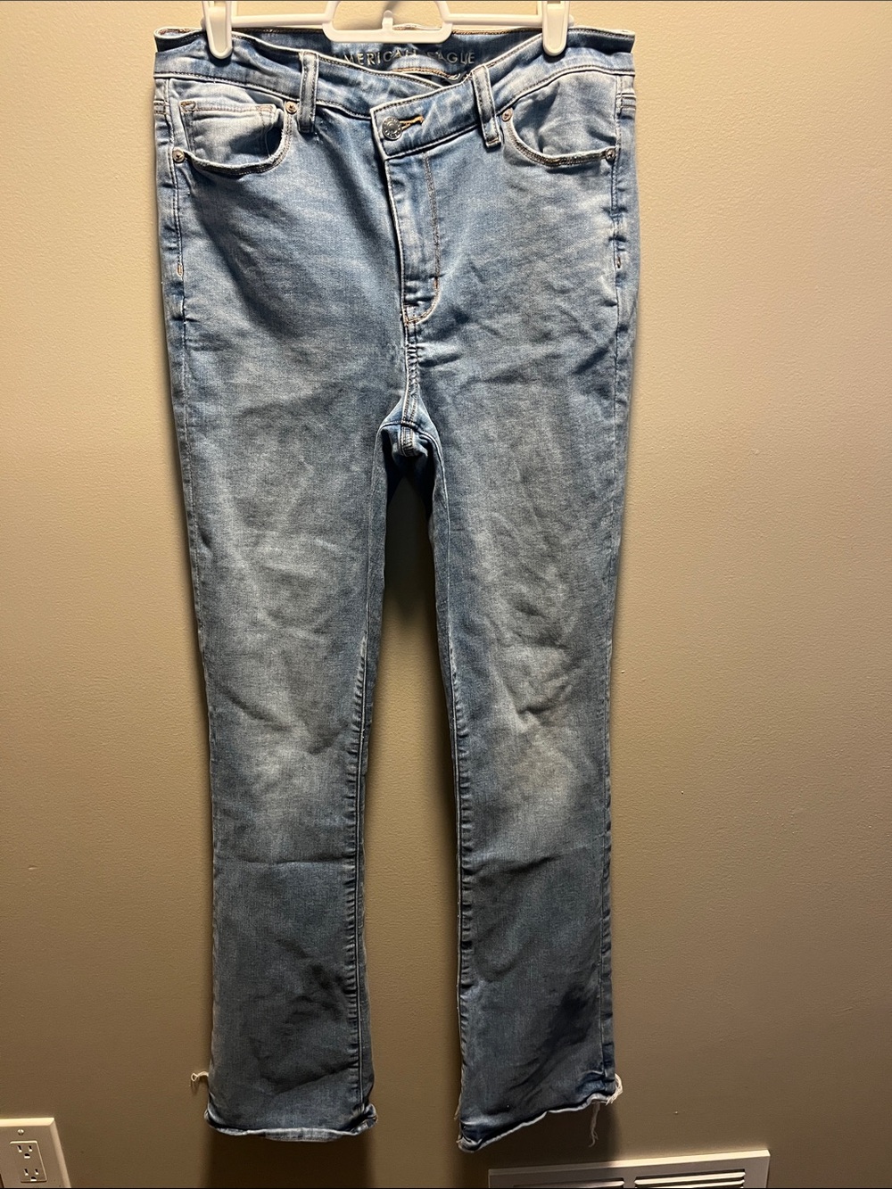 American Eagle Outfitters High-Rise Skinny Kick Light Blue jeans